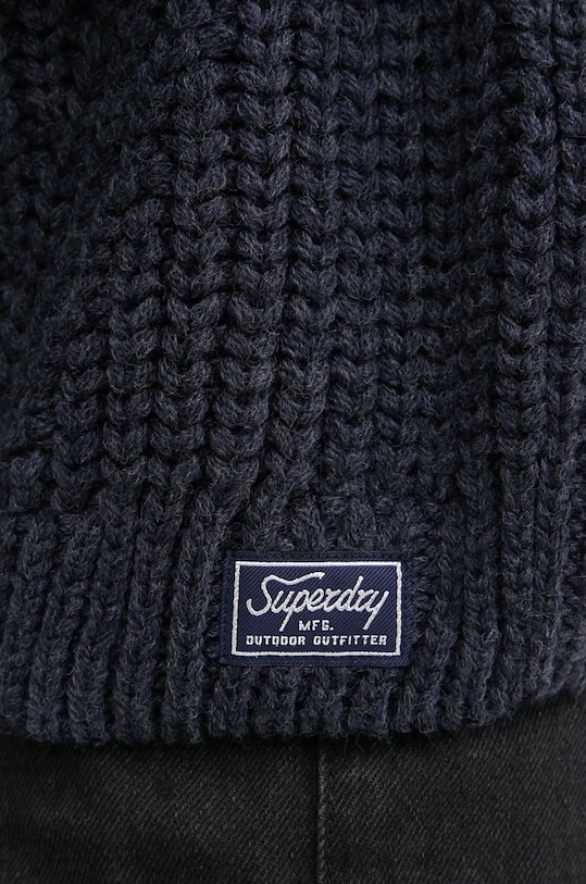 Svetr z vlněné směsi Superdry W6110397A.97T námořnická modř