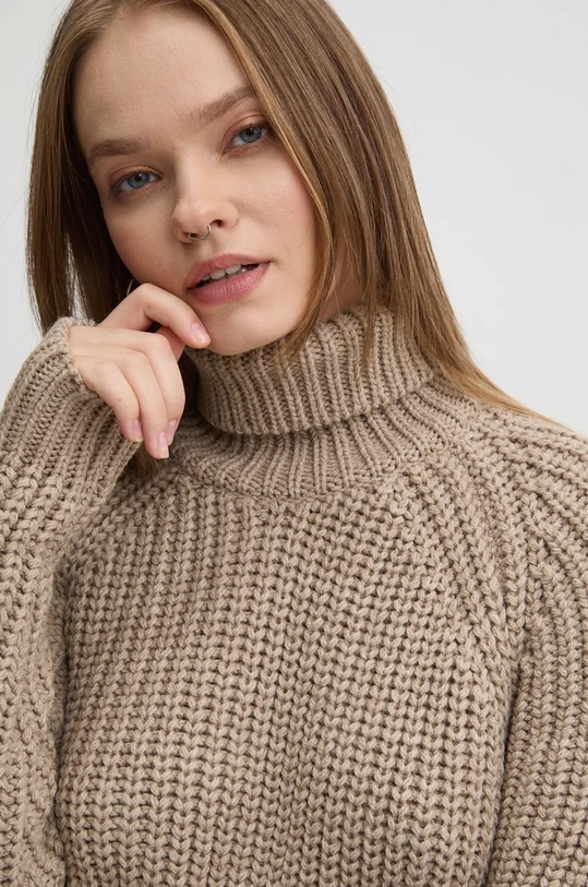 Superdry pulover din amestec de lana bej W6110397A.9NJ