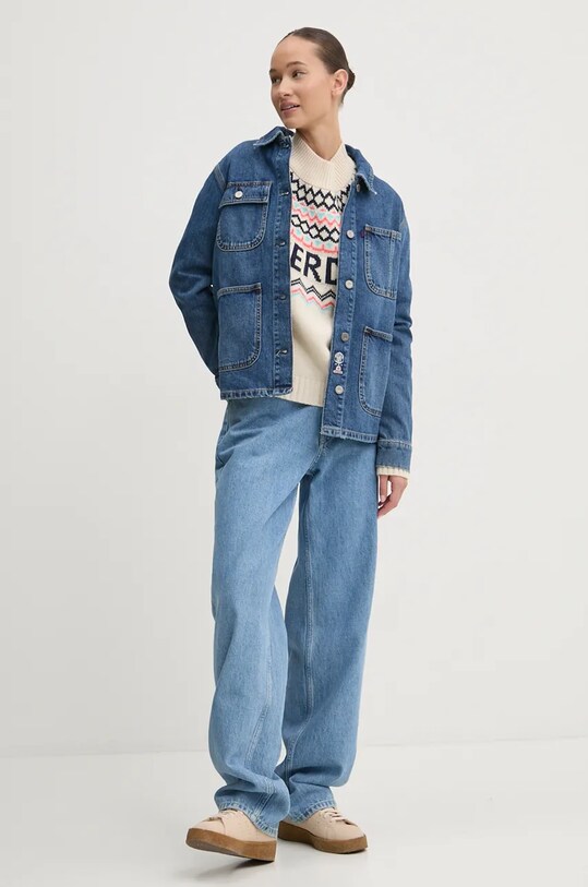 Superdry pulover din amestec de lana W6110555A.B9Q bej AW24