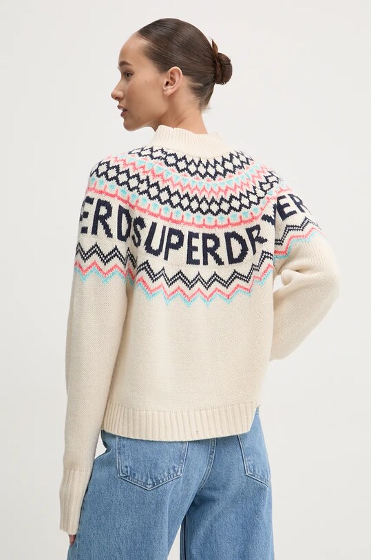 Îmbrăcăminte Superdry pulover din amestec de lana W6110555A.B9Q bej