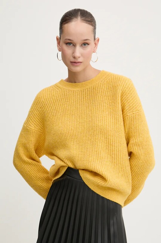 Superdry pulover din amestec de lana grosime medie galben W6110579A.B1Z