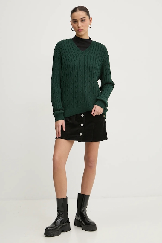 Superdry sweter bawełniany W6110588A.B6S zielony AW24