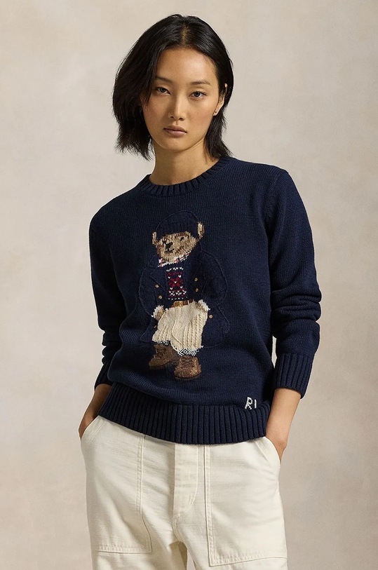 Polo Ralph Lauren maglione in misto lana misto lana blu navy 211947912