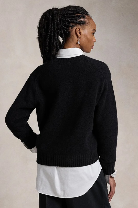 Vlnený sveter Polo Ralph Lauren 211947913 čierna NC24