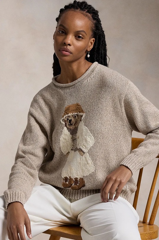 Βαμβακερό πουλόβερ Polo Ralph Lauren 211947935 μπεζ