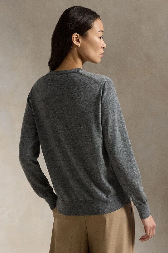 Vlnený sveter Polo Ralph Lauren 211956230 sivá AW24