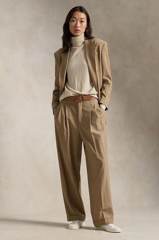 Μάλλινο πουλόβερ Polo Ralph Lauren μπεζ 211956232