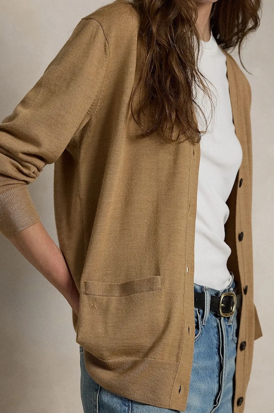 Polo Ralph Lauren cardigan din lana bej 211956233