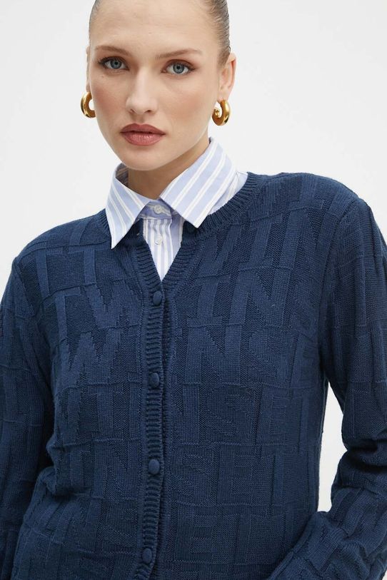 Кардиган з домішкою кашеміру Twinset 242TP3602 фіолетовий AW24