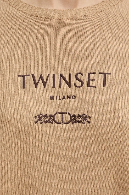 Twinset pulover din amestec de lana 242TP3800 bej