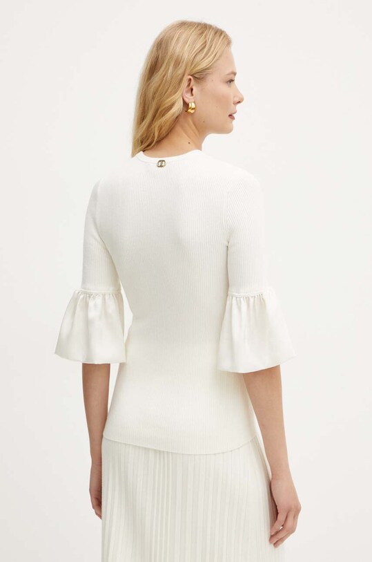 Odzież Twinset sweter z domieszką wełny 242TP3162 beżowy