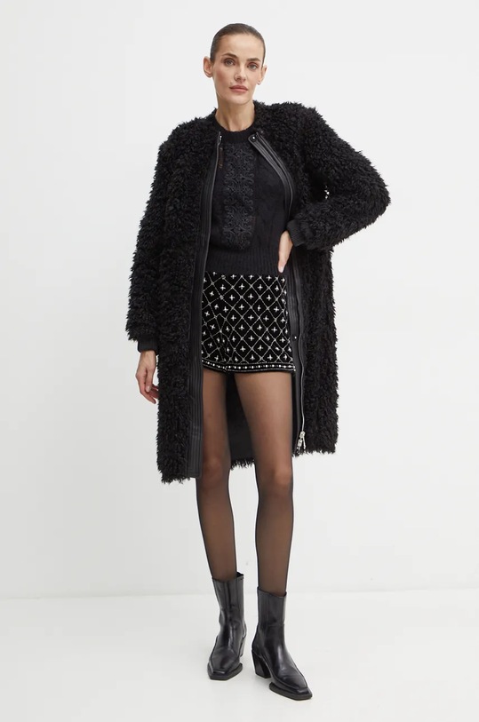 Vlněný svetr Twinset 242TP3423 černá AW24