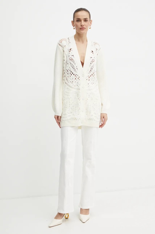 Twinset cardigan din lana 242TP3475 bej AW24
