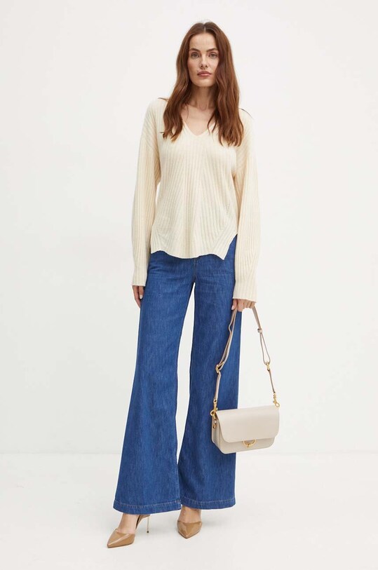 Вовняний светр Twinset 242TP3716 бежевий AW24
