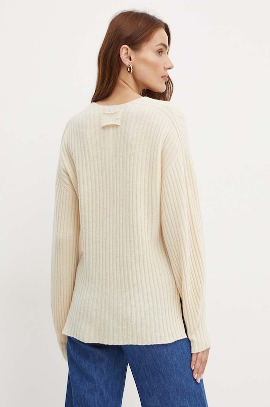 Odzież Twinset sweter wełniany 242TP3716 beżowy