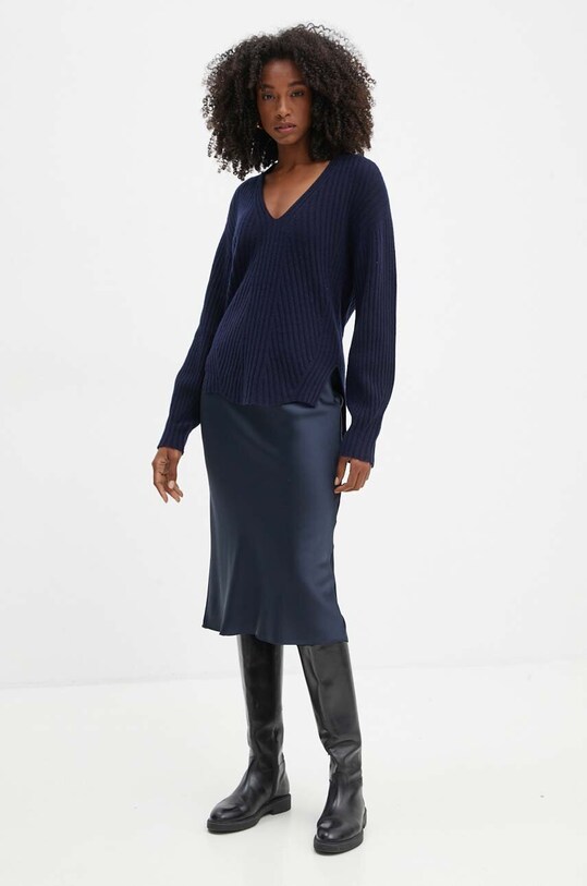 Twinset pulover de lana 242TP3716 bleumarin AW24