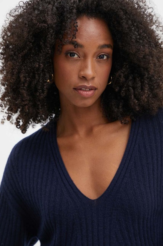 Vlnený sveter Twinset 242TP3716 tmavomodrá