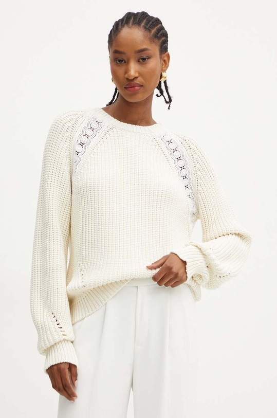 Светр Twinset аплікація бежевий 242TP3090