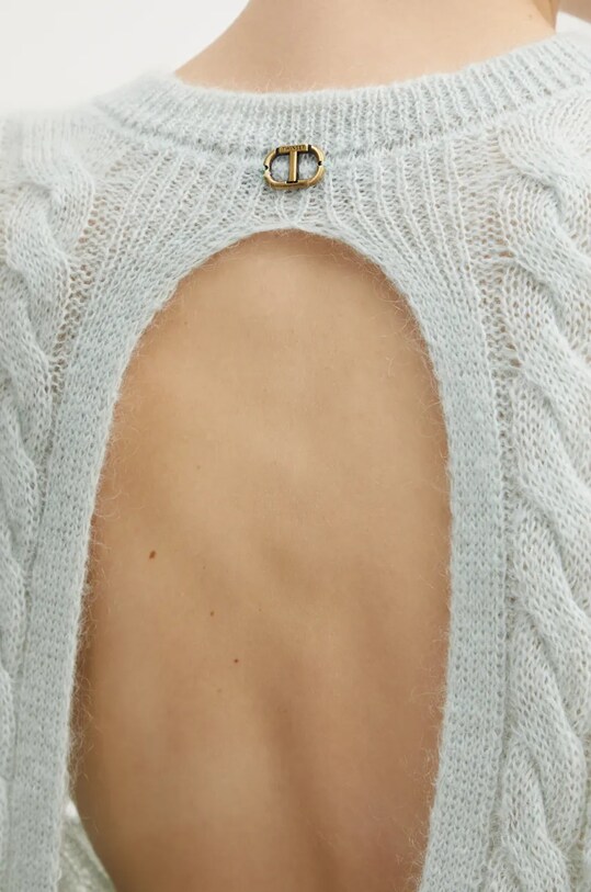 Sveter s prímesou vlny Twinset 242TP3691 zelená