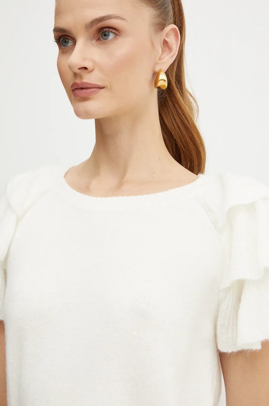 Twinset pulover din amestec de lana bej 242TP3372