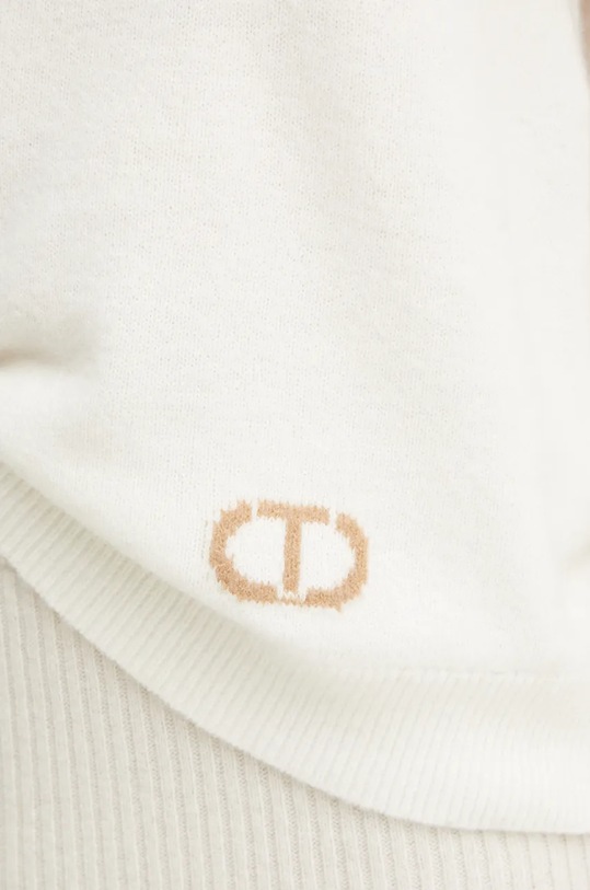 Twinset pulover din amestec de lana 242TP3372 bej