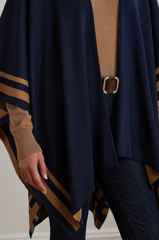 Πόντσο με μείγμα μαλλιού Lauren Ralph Lauren σκούρο μπλε 454960145
