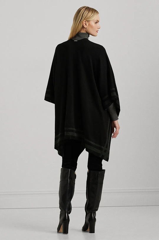 Lauren Ralph Lauren poncho din amestec de lana 454960145 negru AW24