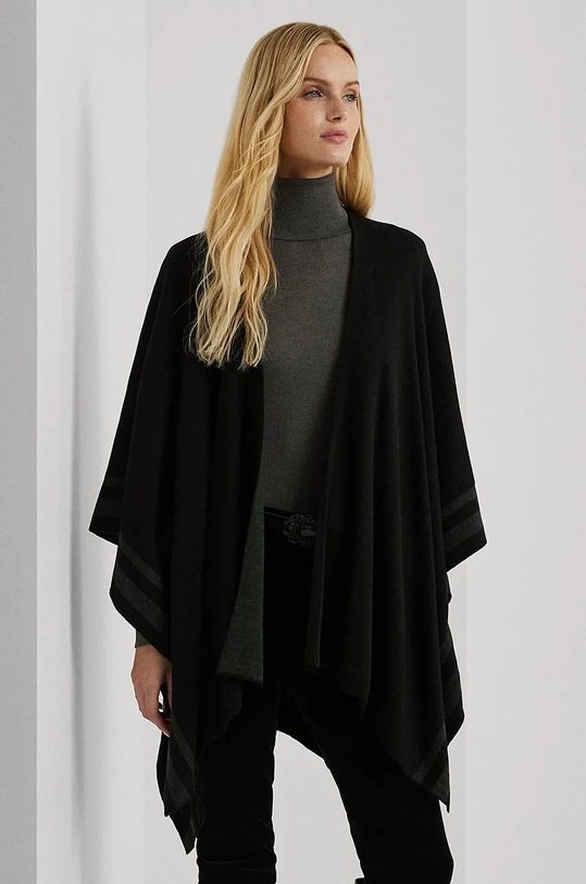 Îmbrăcăminte Lauren Ralph Lauren poncho din amestec de lana 454960145 negru