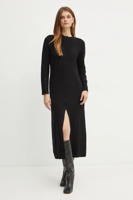 Kardigan s primjesom vune Twinset 242TT3430 crna AW24