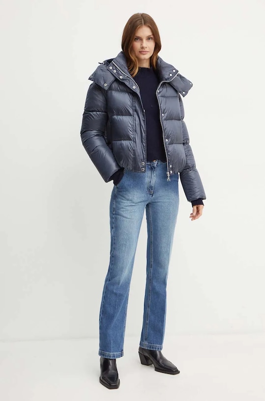 Twinset sweter wełniany 242TT3321 granatowy AW24