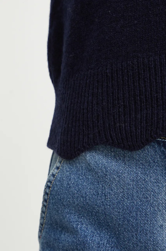 Twinset sweter wełniany 242TT3321 granatowy