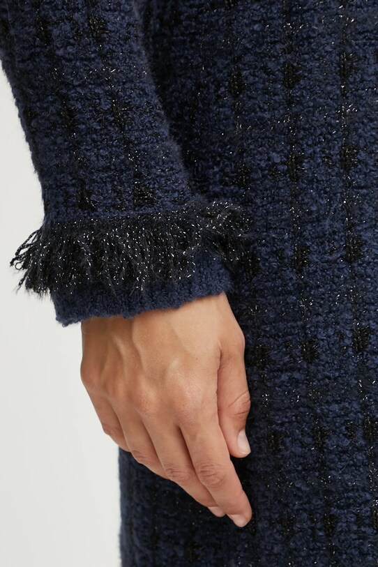 Twinset kardigan z domieszką wełny 242TT3590 granatowy