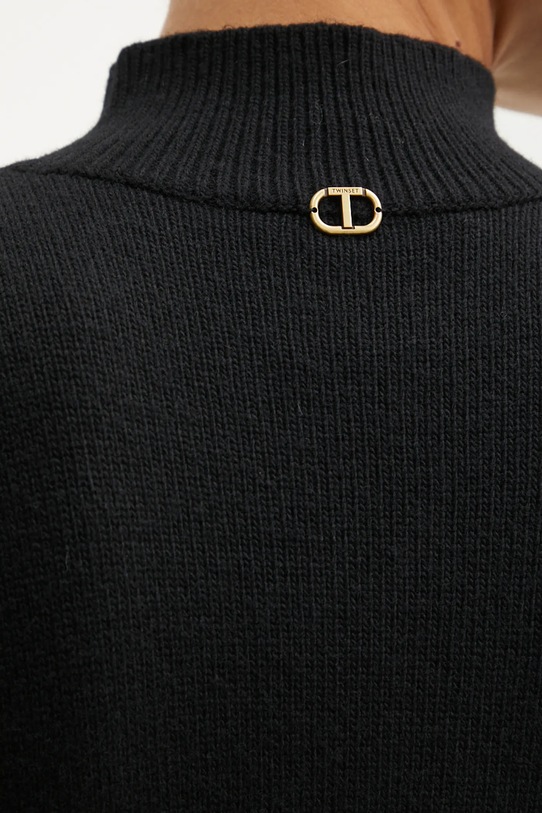 Twinset sweter z domieszką wełny 242TT3421 czarny