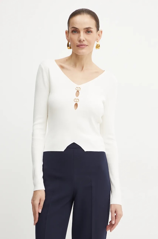 Twinset sweter pozostałe beżowy 242TT3031