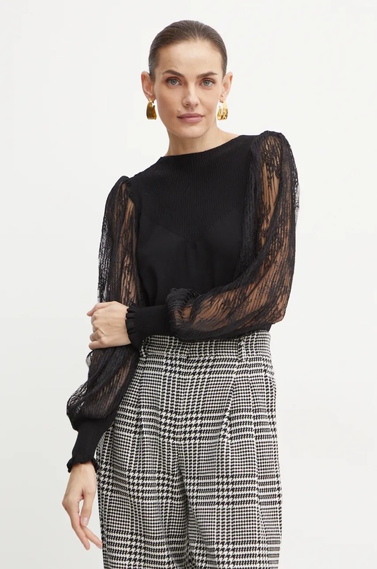 Twinset pulover subtiri negru 242TT3162