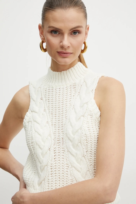 Vlnená vesta Twinset béžová 242AT3180