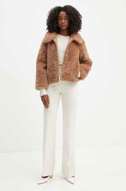 Pulover s dodatkom kašmira Twinset 242TF3020 bež AW24