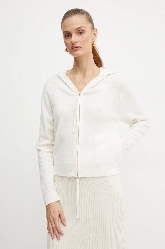 Marella cardigan din lana uni bej 2423346062200