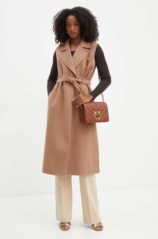 Вовняний светр Marella 2423366105200 коричневий AW24