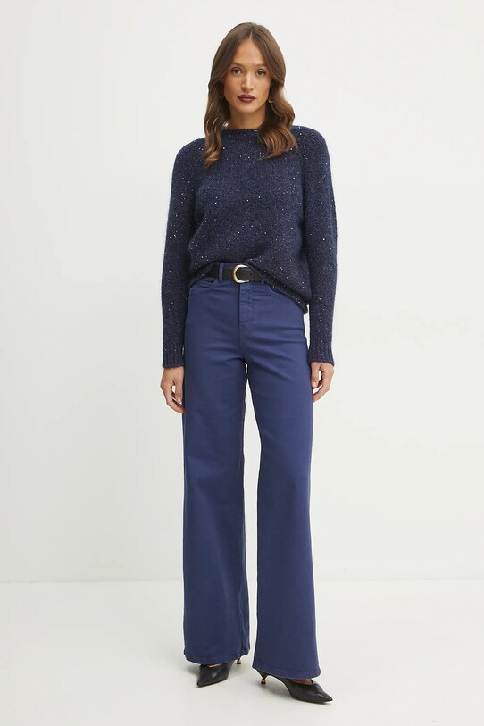 Marella pulover din amestec de mohair 2423366155200 bleumarin AW24