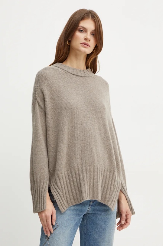 Marella sweter wełniany szary 2423366265200