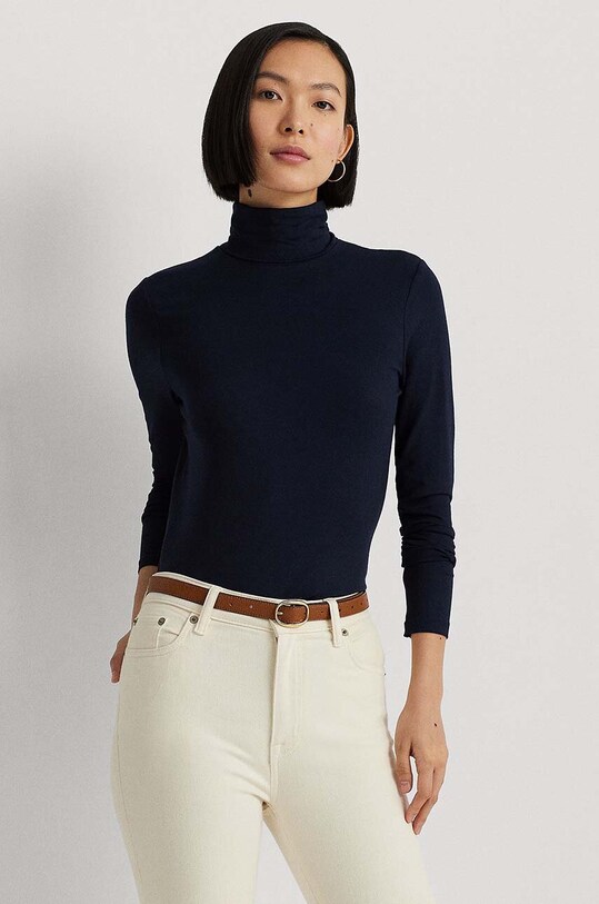Lauren Ralph Lauren maglione scollo a collo alto blu navy 200675597