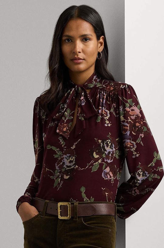 Блузка Lauren Ralph Lauren візерунок бордо 200951304