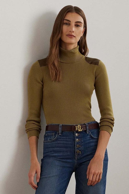 Lauren Ralph Lauren pulover grosime medie maro 200951386