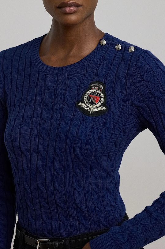 Oblečení Bavlněný svetr Lauren Ralph Lauren 200955434 námořnická modř