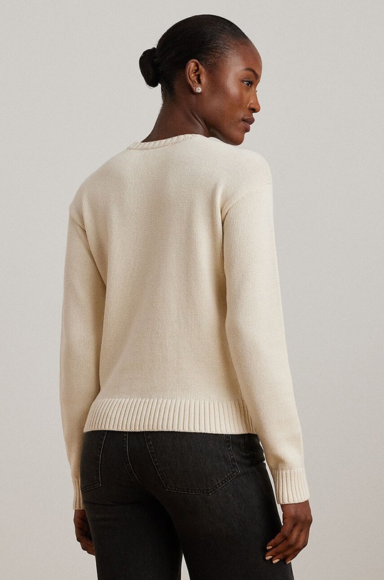 Bavlněný svetr Lauren Ralph Lauren 200955695 béžová AW24