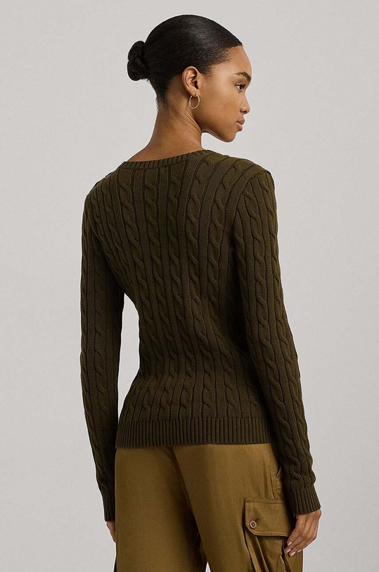 Хлопковый свитер Lauren Ralph Lauren 200962263 зелёный AW24
