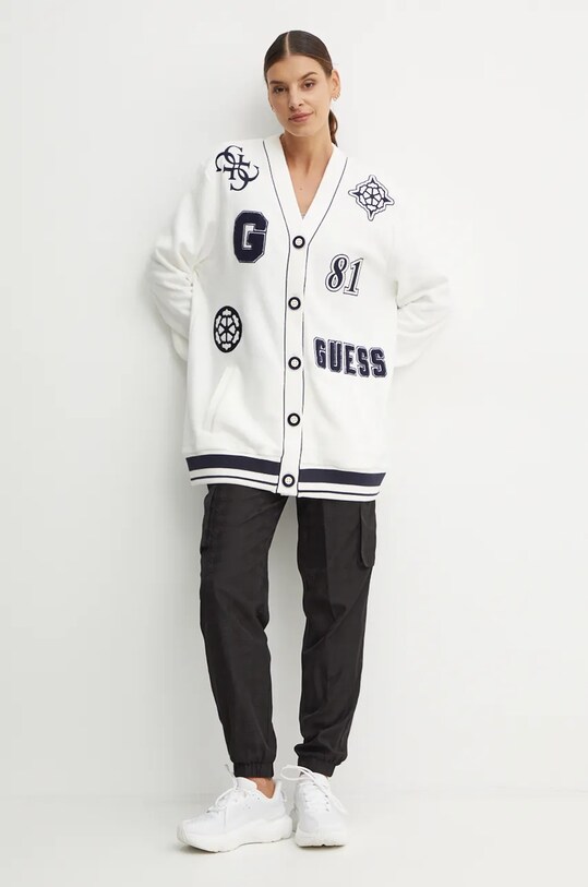 Kardigan Guess RAQUELLE V4BQ08.KCHV0 bílá AW24