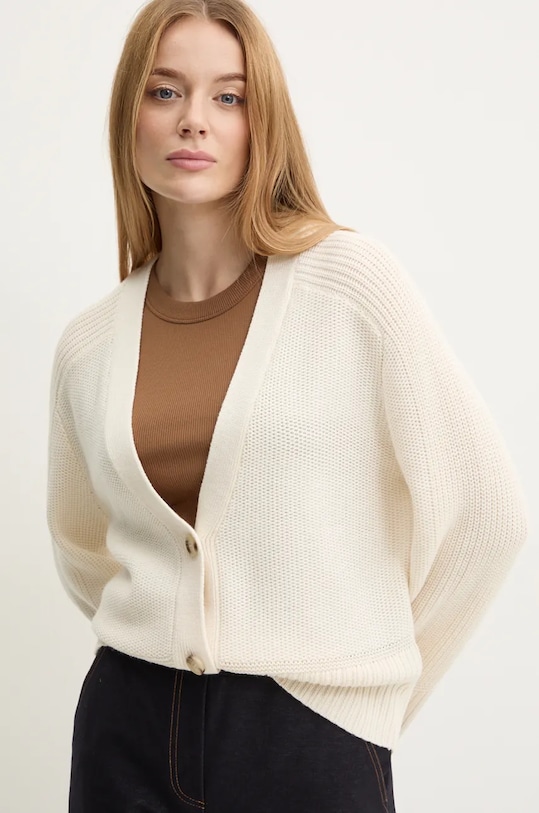 Boss Orange cardigan din lana bej 50525144