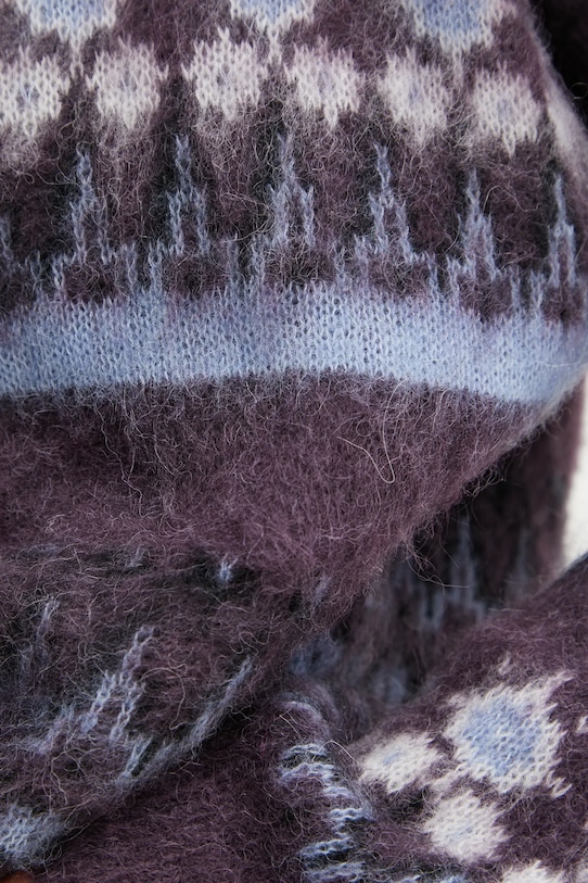 BOSS Orange sweter z domieszką wełny 50525157 fioletowy